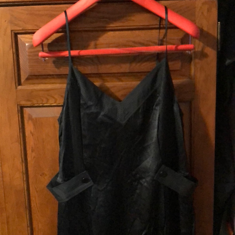 NWT $495 rag & bone black silk Hugo tank dress l - Picture 3 of 11